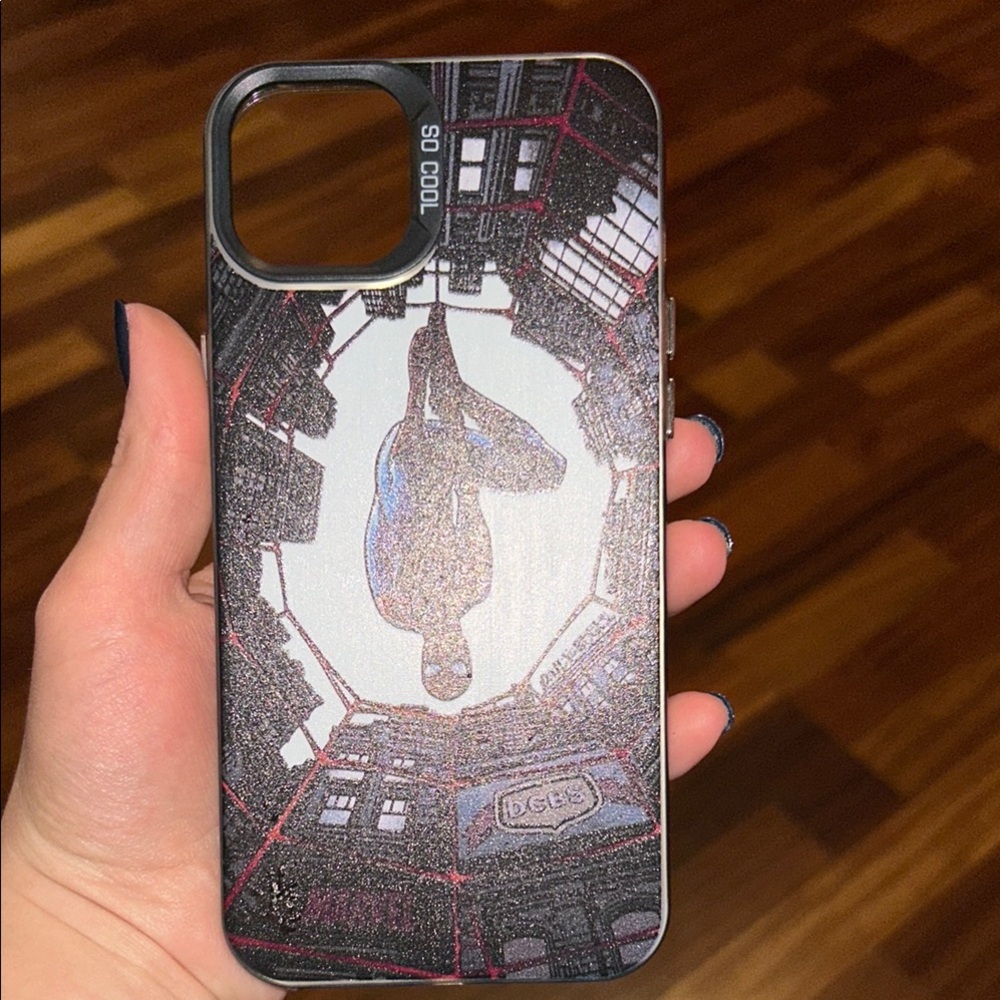 SHEIN Black and Silver iPhone Case with Urban Map Design